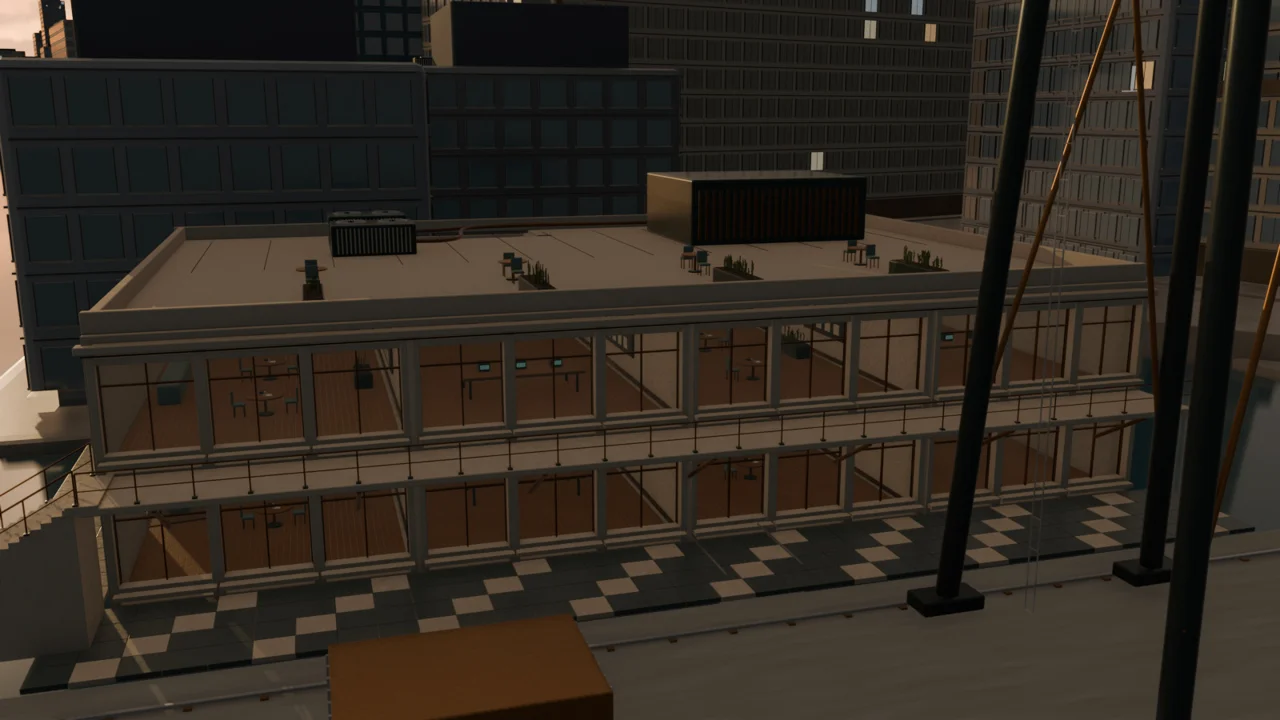 Current Blender v49 ferry-landing detail.